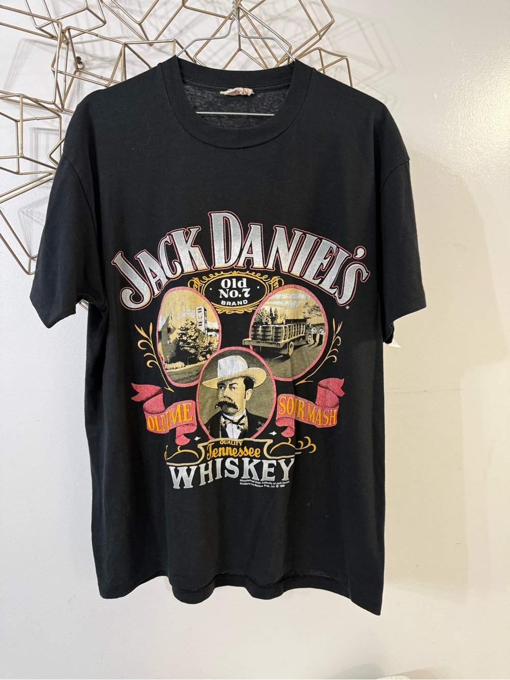 Vintage Jack Daniels Black Graphic Logo T-Shirt - Men's